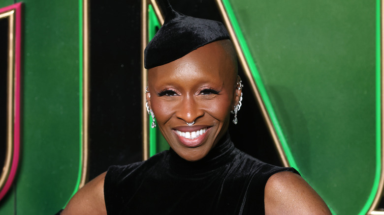 Cynthia Erivo smiling on the red carpet