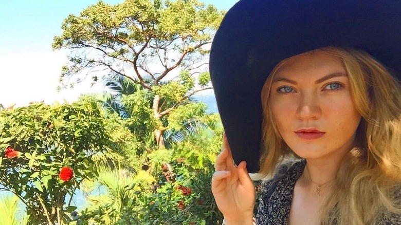 Ella Loudon poses in a hat