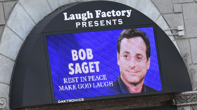 RIP Bob Saget signs about the Laugh Factory