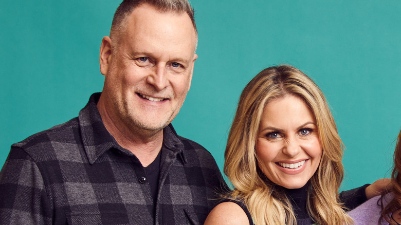 Dave Coulier and Candace Cameron Bure posing