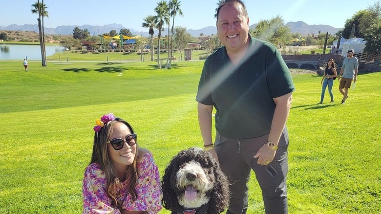 David and Annie Toborowsky with their dog