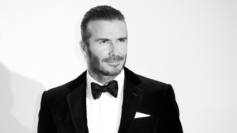 David Beckham black and white picture