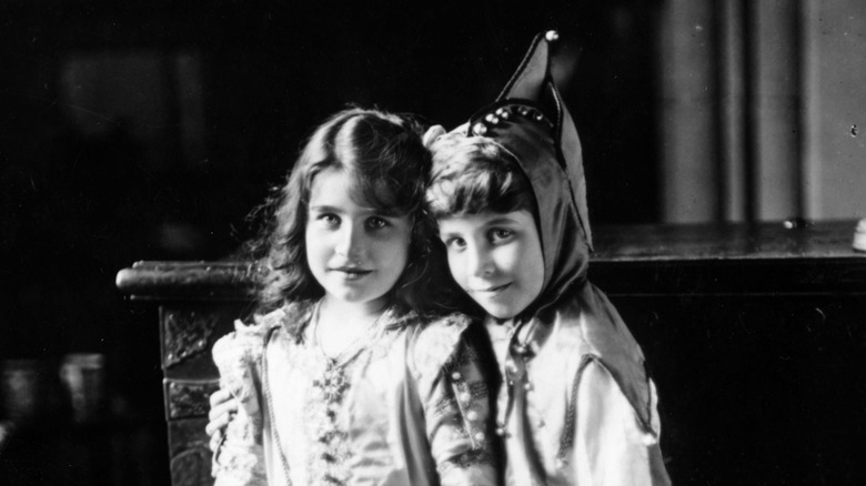 The Queen Mother and David Bowes-Lyon as children