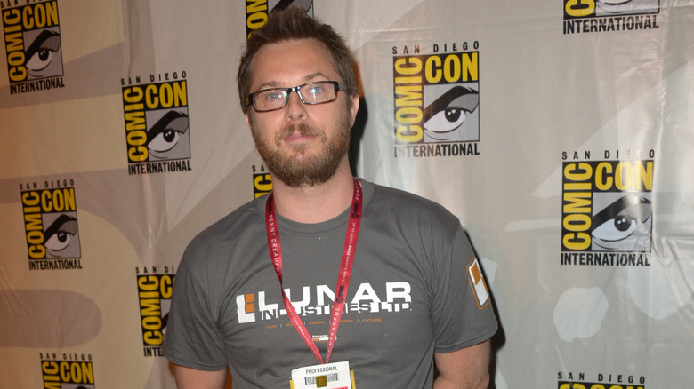 Duncan Jones smiling at Comic Con in San Diego