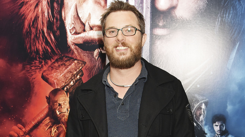 Duncan Jones smiling at the Warcraft premiere in London