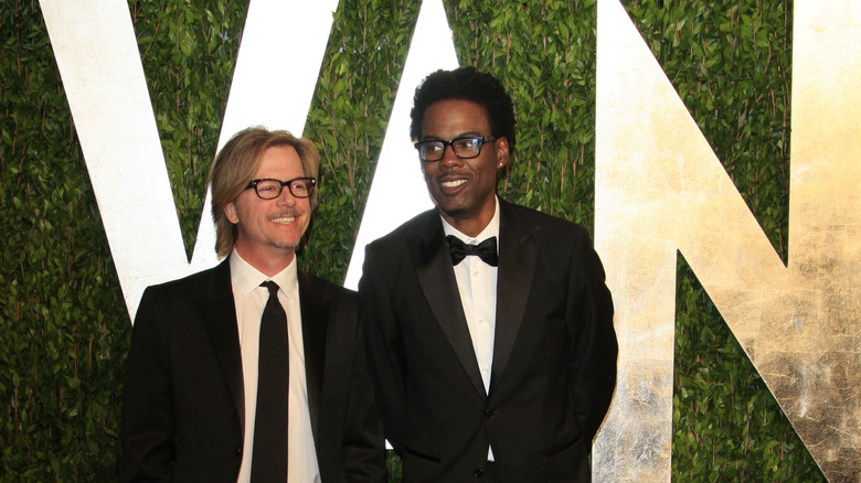 David Spade and Chris Rock smiling together