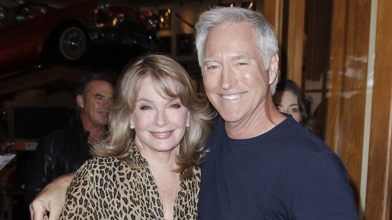 Drake Hogestyn hugs Deidre Hall