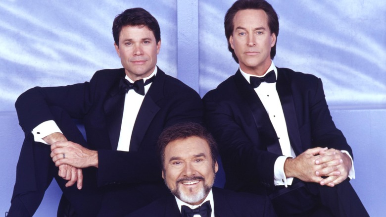 Peter Reckell, Drake Hogestyn, and Joseph Mascolo pose for a photo. 