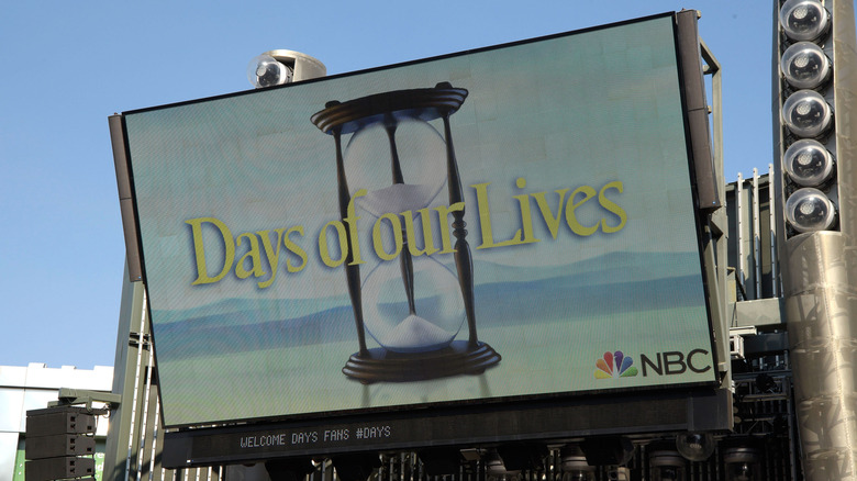 The Days of Our Lives logo on a large video screen