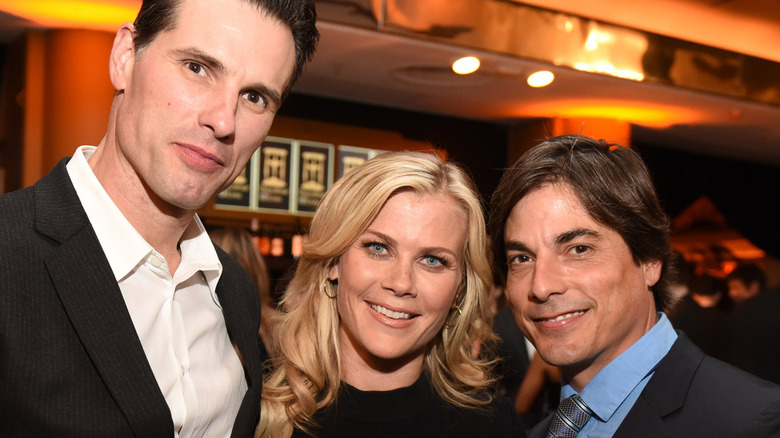 Austin Peck, Alison Sweeney, and Bryan Dattilo posing