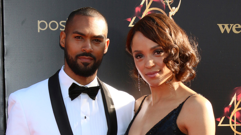 Sal Stowers and Lamon Archey on the red carpet