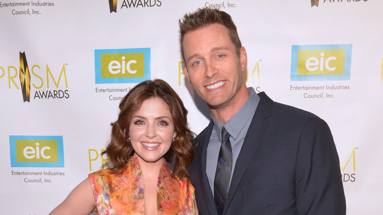 Eric Martsolf and Jen Lilley posing