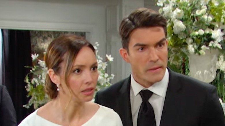 Emily O'Brien and Peter Porte worrying