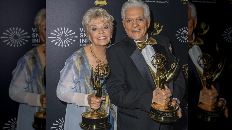 Bill Hayes and Susan Seaforth Hayes with Lifetime Achievement Emmys