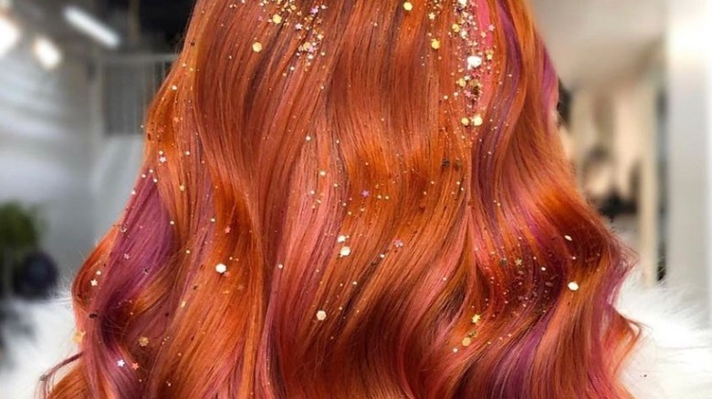 Hair with glitter