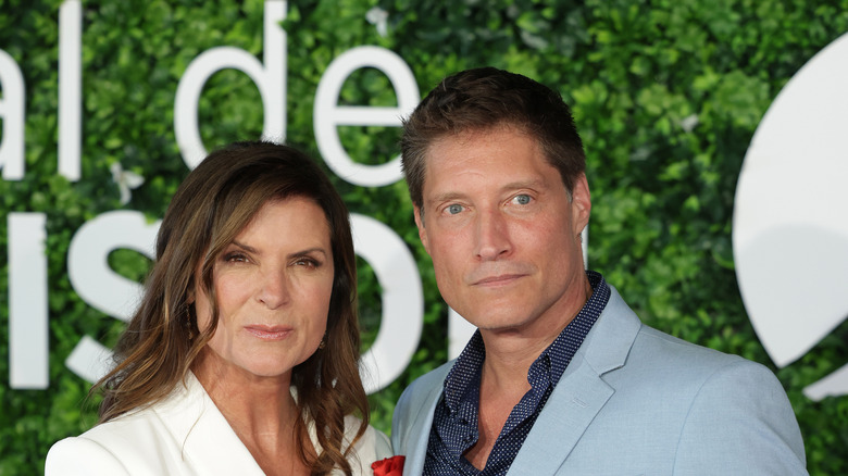 Kimberlin Brown and Sean Kanan posing