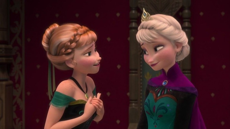 Anna and Elsa in Disney movie Frozen