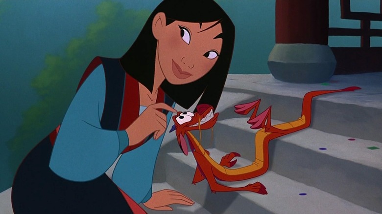 Disney movie Mulan characters Mulan and Mushu