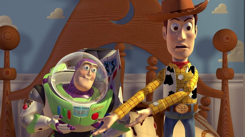 Disney movie Toy Story characters Woody and Buzz