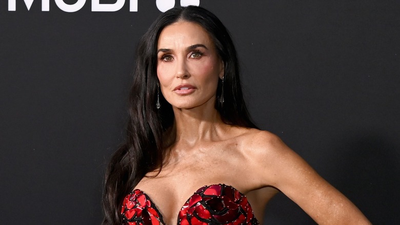 Demi Moore posing on the red carpet