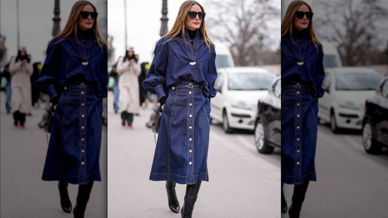 Olivia Palermo in all-denim outfit