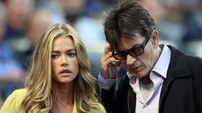 Charlie Sheen and Denise Richards at an event