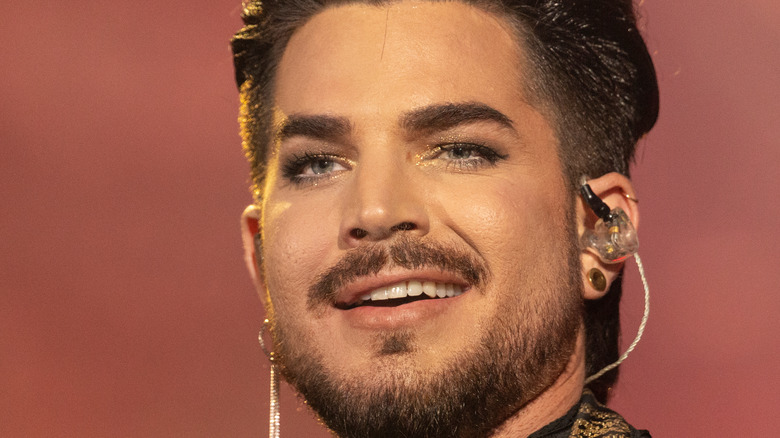 Musician Adam Lambert performing