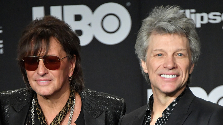 Richie Sambora and Jon Bon Jovi smiling