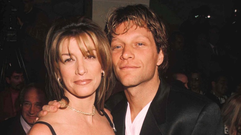 Jon Bon Jovi and Dorothea Hurley smiling