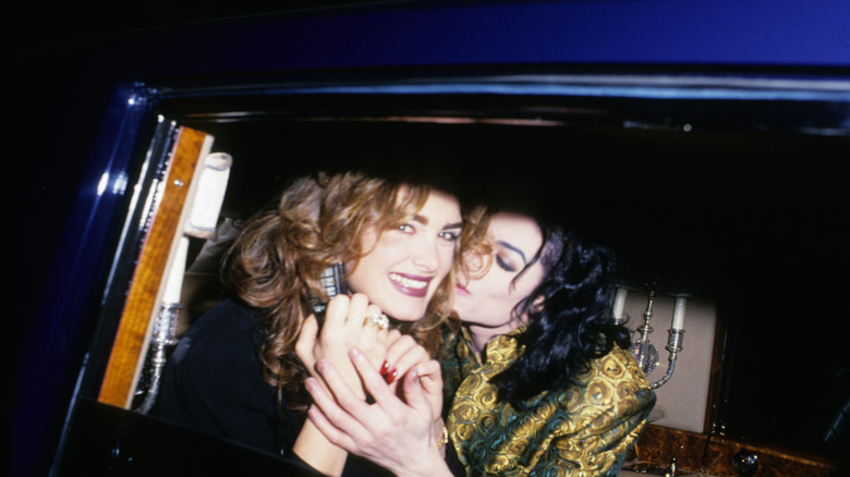 Michael Jackson kissing Brooke Shields