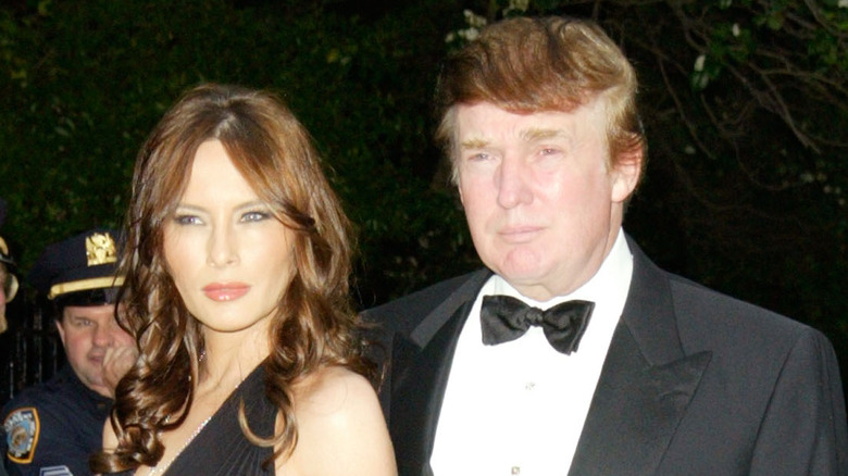 Donald and Melania Trump at an event in 2003