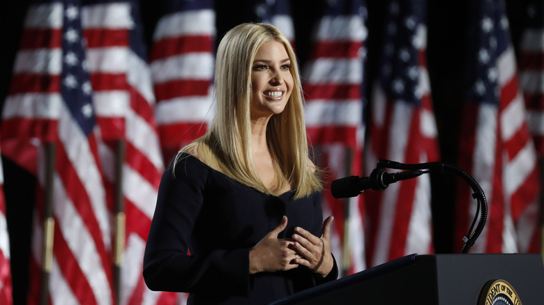 Ivanka Trump addressing a crowd