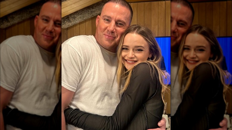 Channing Tatum and Joey King posing