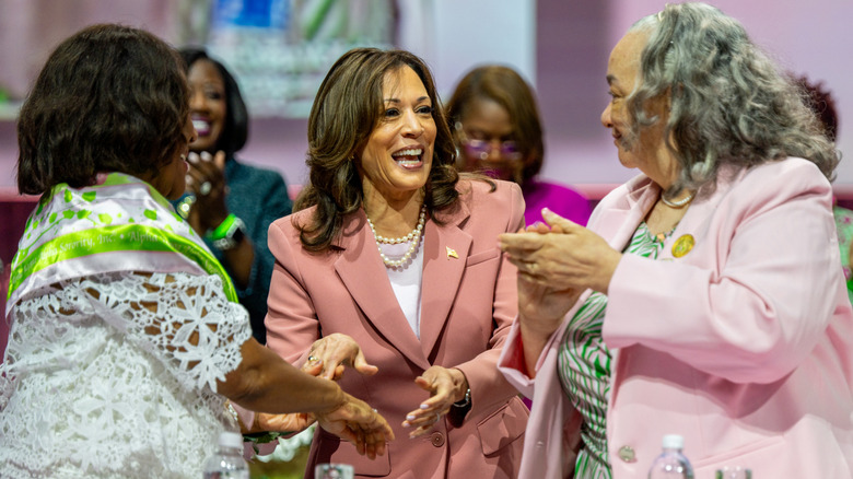 Kamala Harris at an Alpha Kappa Alpha event in Dallas, Texas, 2024.