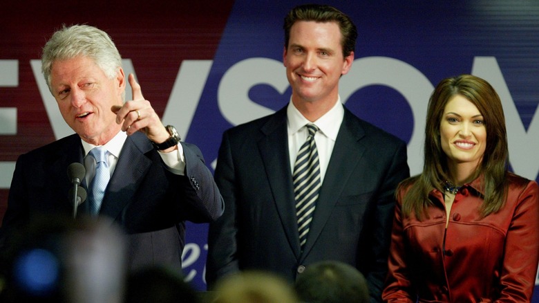 Bill Clinton, Gavin Newsom, and Kimberly Guilfoyle