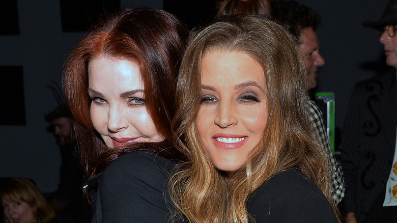 Priscilla and Lisa Marie Presley at an event