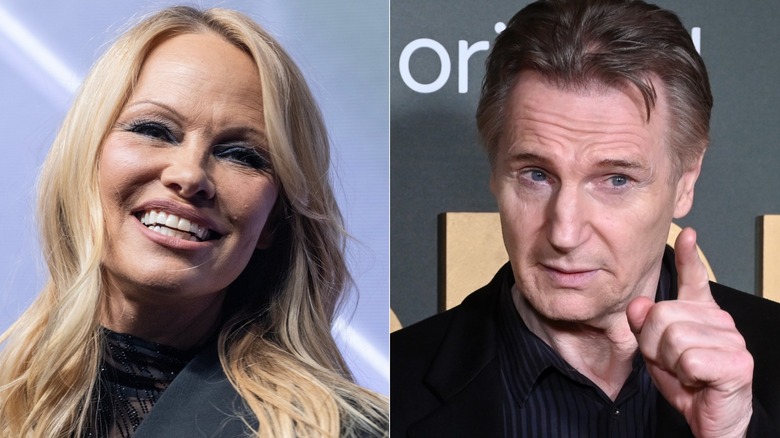 Pamela Anderson and Liam Neeson