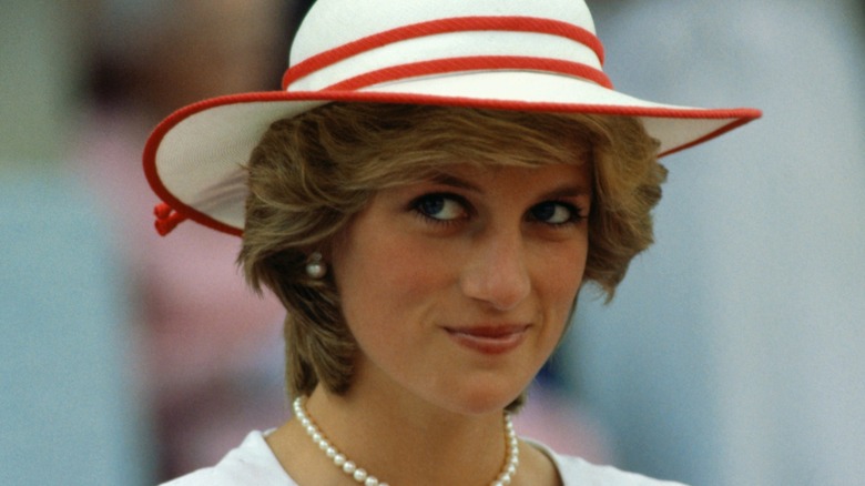 Princess Diana smirking