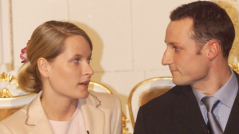 Young Prince Haakon and Princess Mette-Marit