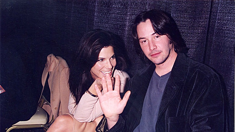 Young Sandra Bullock and Keanu Reeves