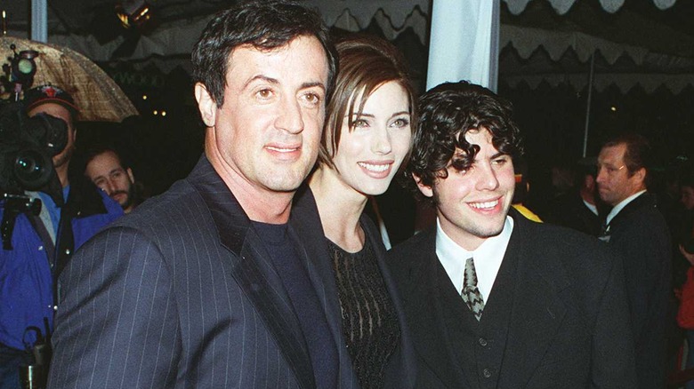 Sylvester Stallone, Jennifer Flavin, and Sage Stallone at "Daylight" premiere