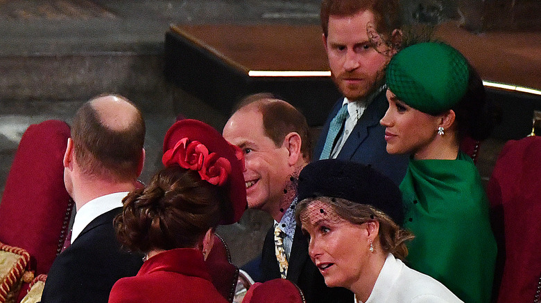 Meghan, Harry with royals 