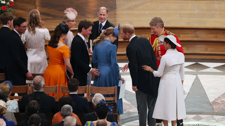 Meghan, Harry with royals