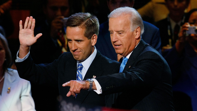 Beau Biden and Joe Biden at the DNC