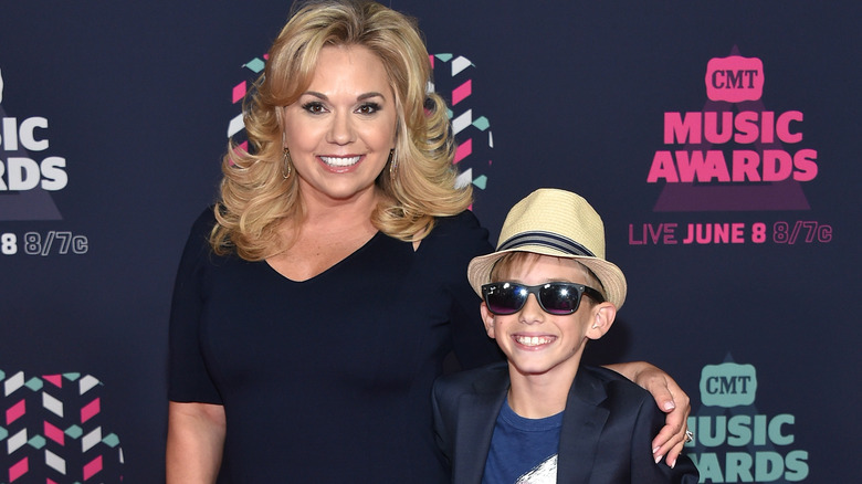 Julie and Grayson Chrisley at event