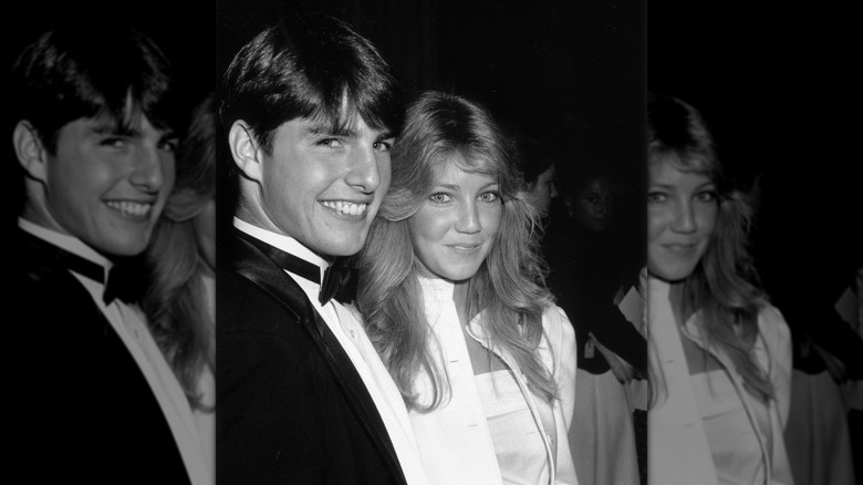 Tom Cruise and Heather Locklear smirking