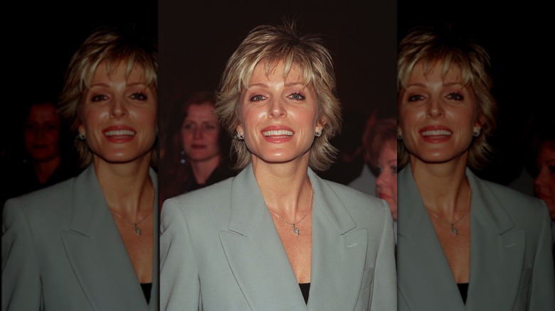 Marla Maples wearing a suit at an event in 1999.