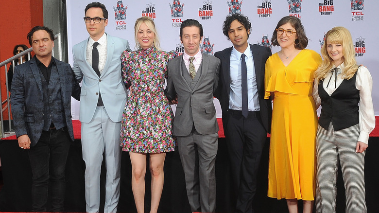 "The Big Bang Theory" cast cement their handprints at The TCL Chinese Theatre