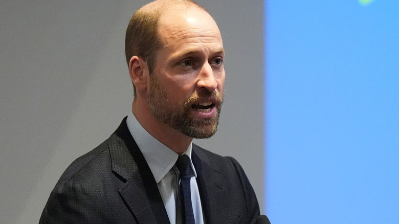 Prince William addressing a crowd