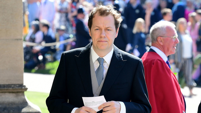 Tom Parker Bowles arriving at Prince Harry and Meghan Markle's wedding